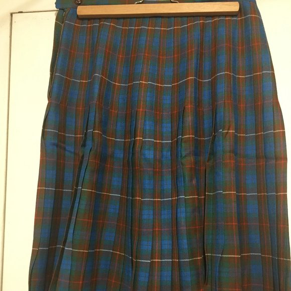 VINTAGE HIGHLAND QEEN PLEATED PLAID SKIRTS SIZE S - Picture 2 of 5